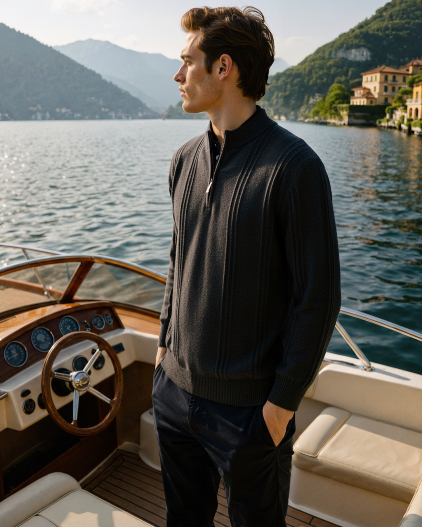 100% Cashmere Half-Zip Sweater