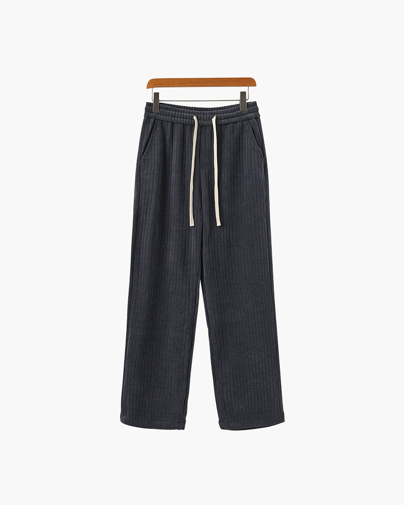 Roman Ribbed Knit Drawstring Pantalon