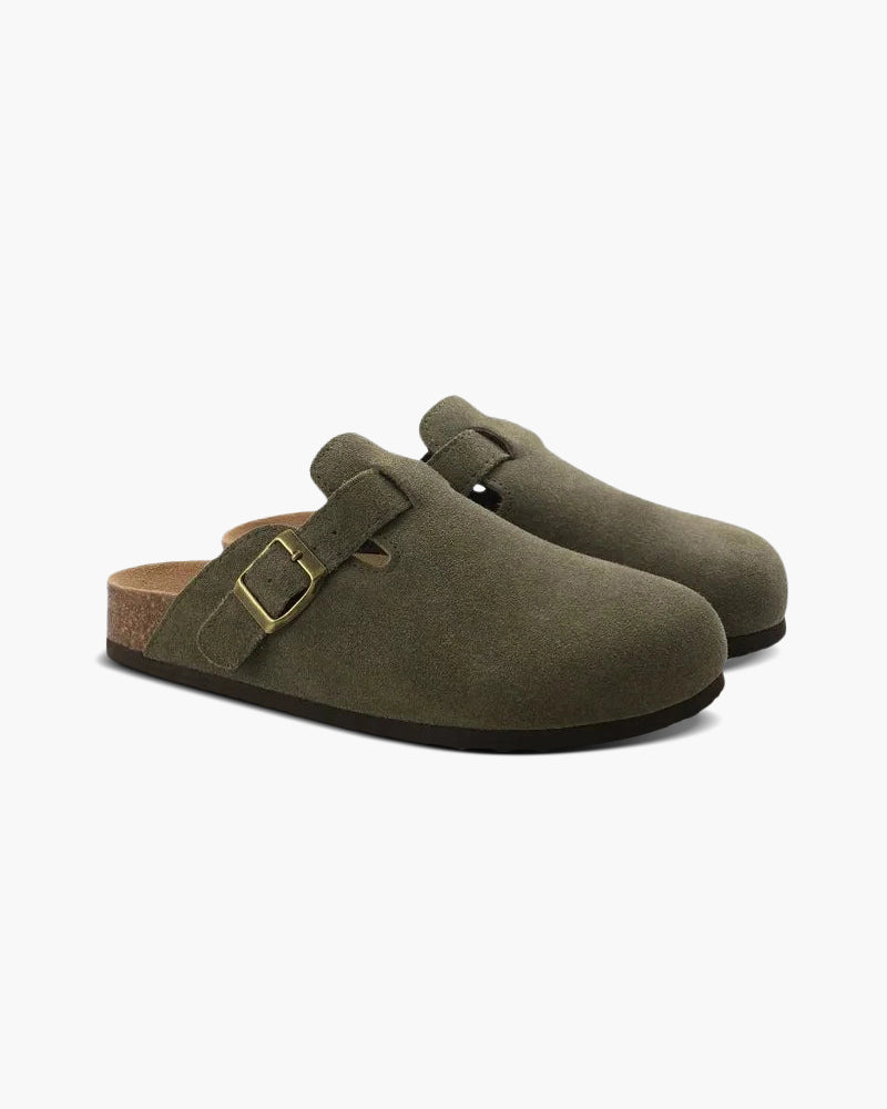 Belfaire Suede Clogs - Old Money