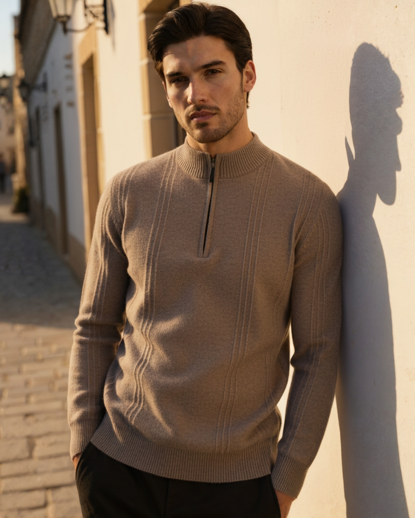 100% Cashmere Half-Zip Sweater