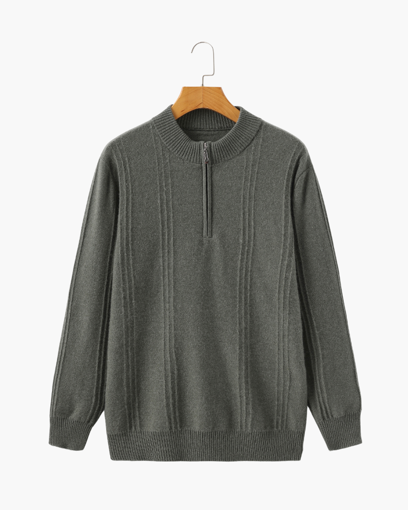 100% Cashmere Half-Zip Sweater