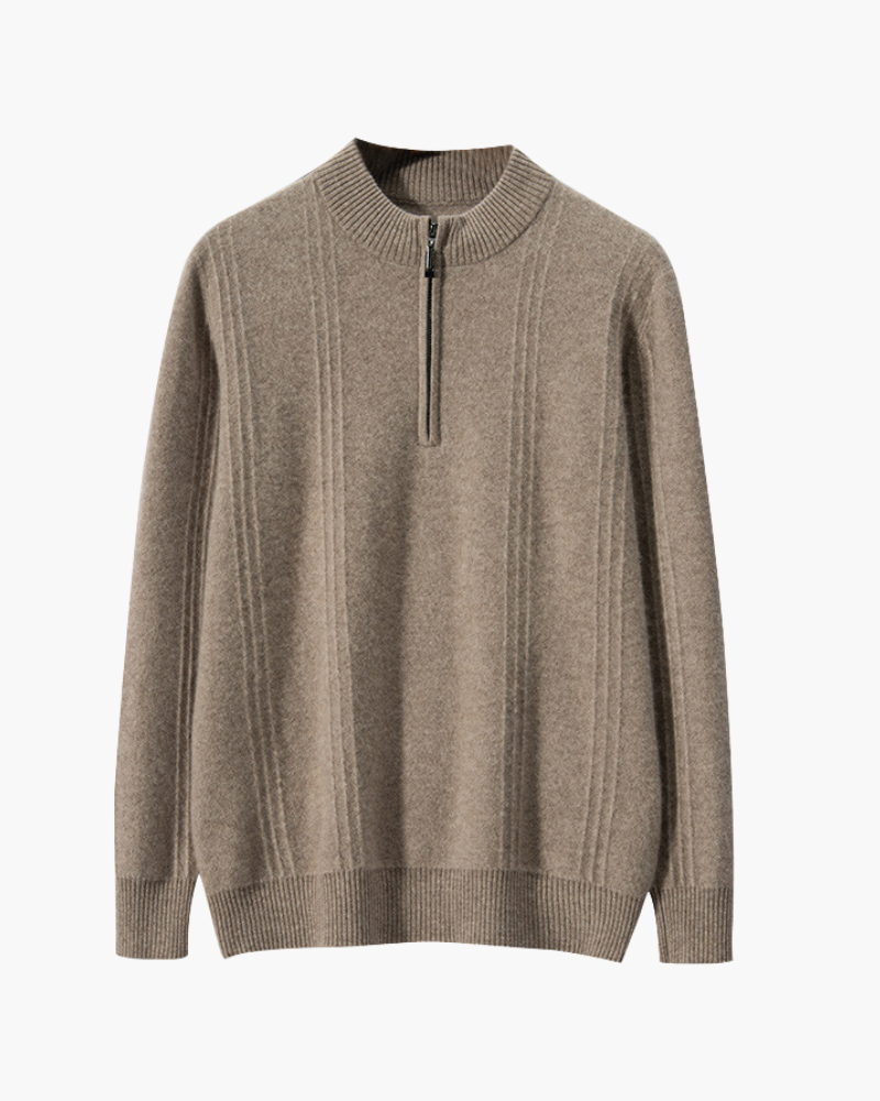 100% Cashmere Half-Zip Sweater