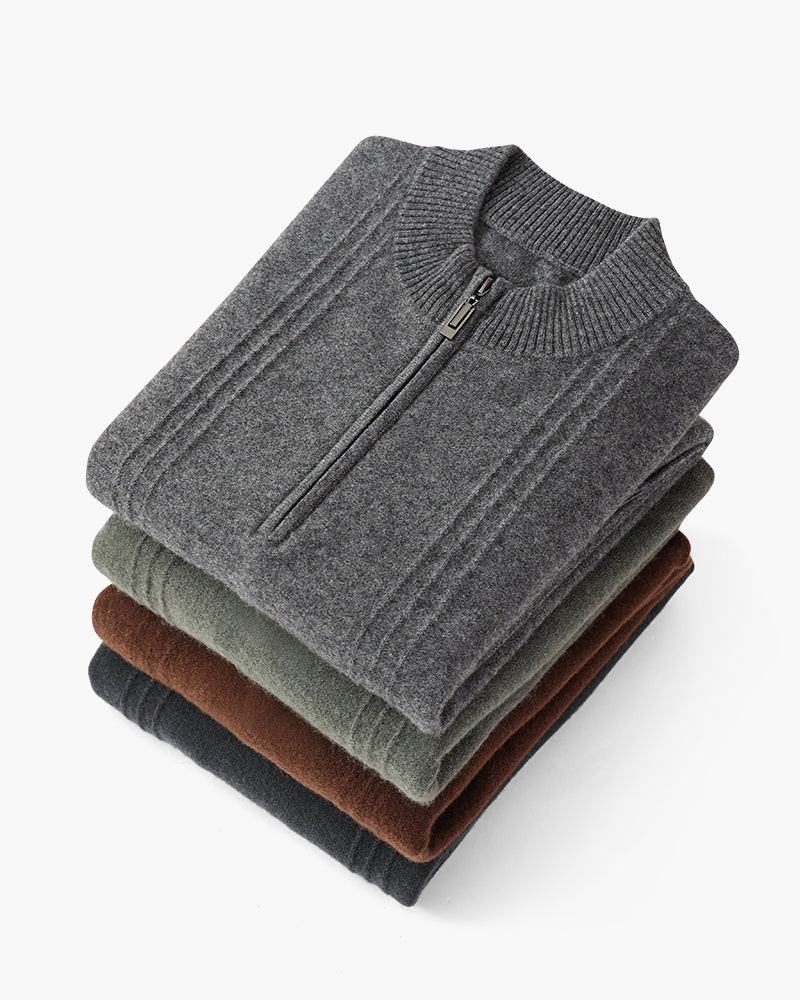 100% Cashmere Half-Zip Sweater