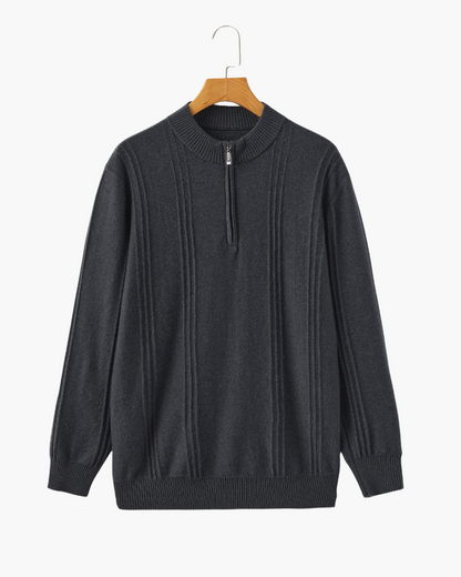 100% Cashmere Half-Zip Sweater