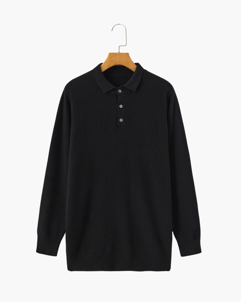 100% Cashmere Polo Sweater