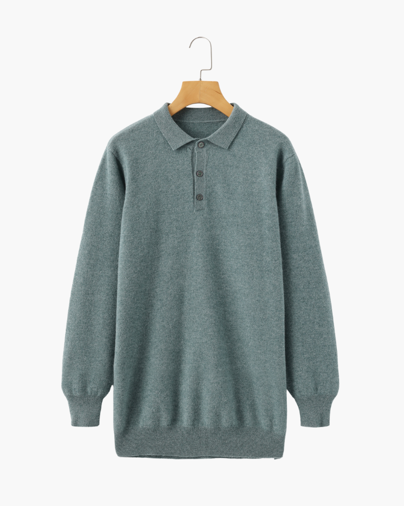 100% Cashmere Polo Sweater