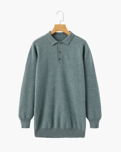 100% Cashmere Polo Sweater