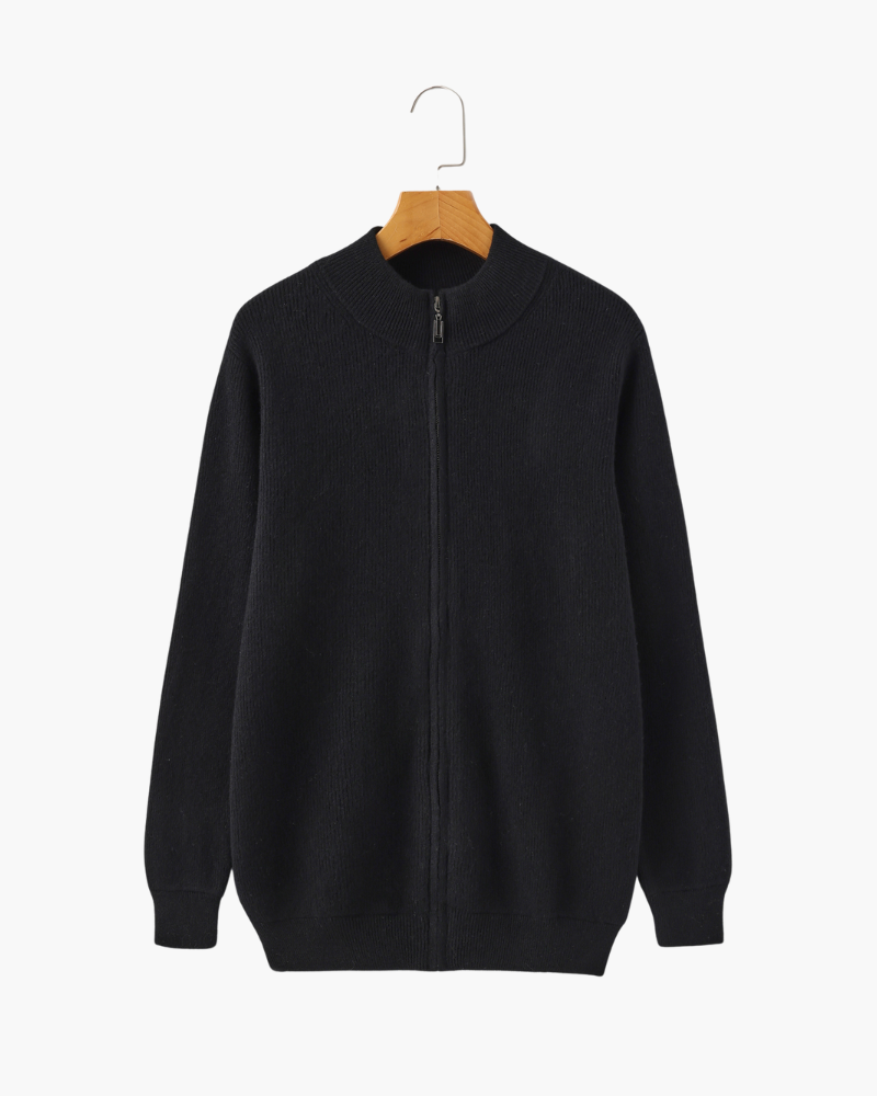 100% Cashmere Zip Cardigan