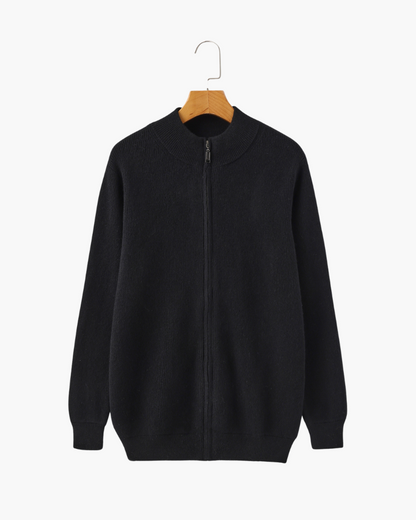 100% Cashmere Zip Cardigan