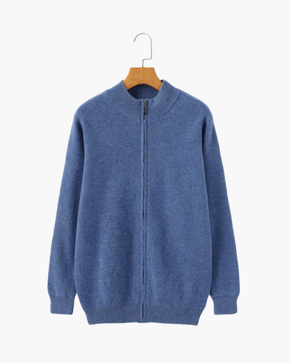 100% Cashmere Zip Cardigan