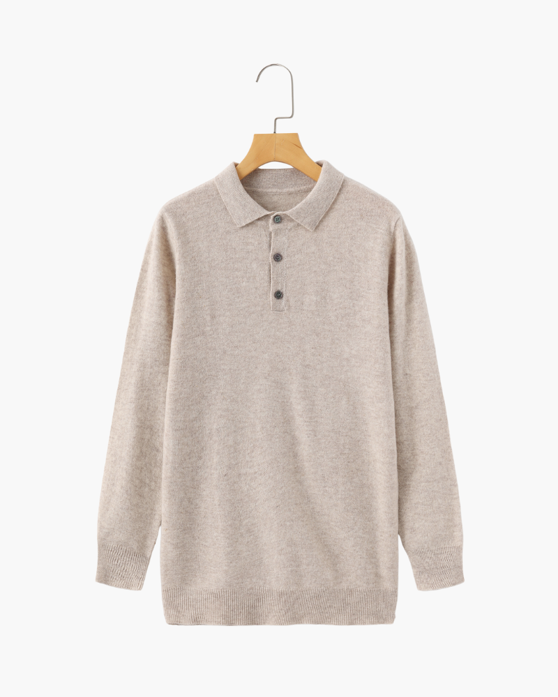100% Cashmere Polo Sweater