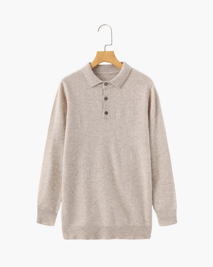 100% Cashmere Polo Sweater