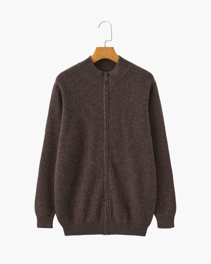 100% Cashmere Zip Cardigan