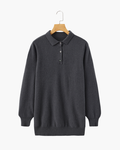 100% Cashmere Polo Sweater