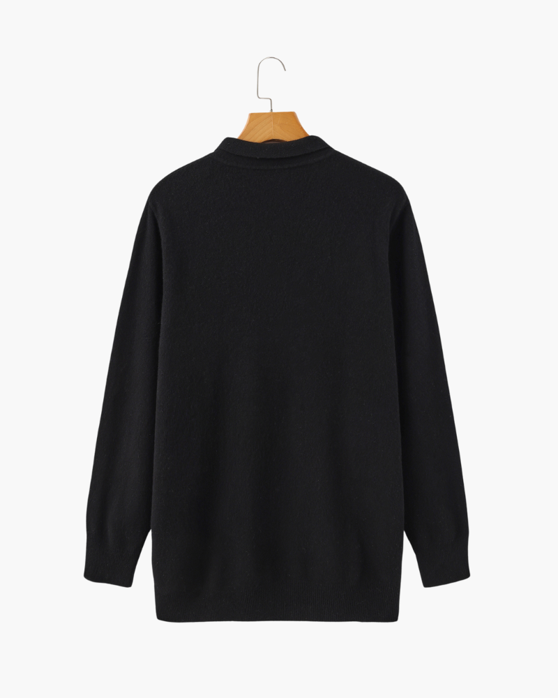 100% Cashmere Polo Sweater