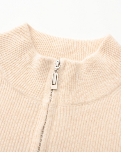 100% Cashmere Zip Cardigan