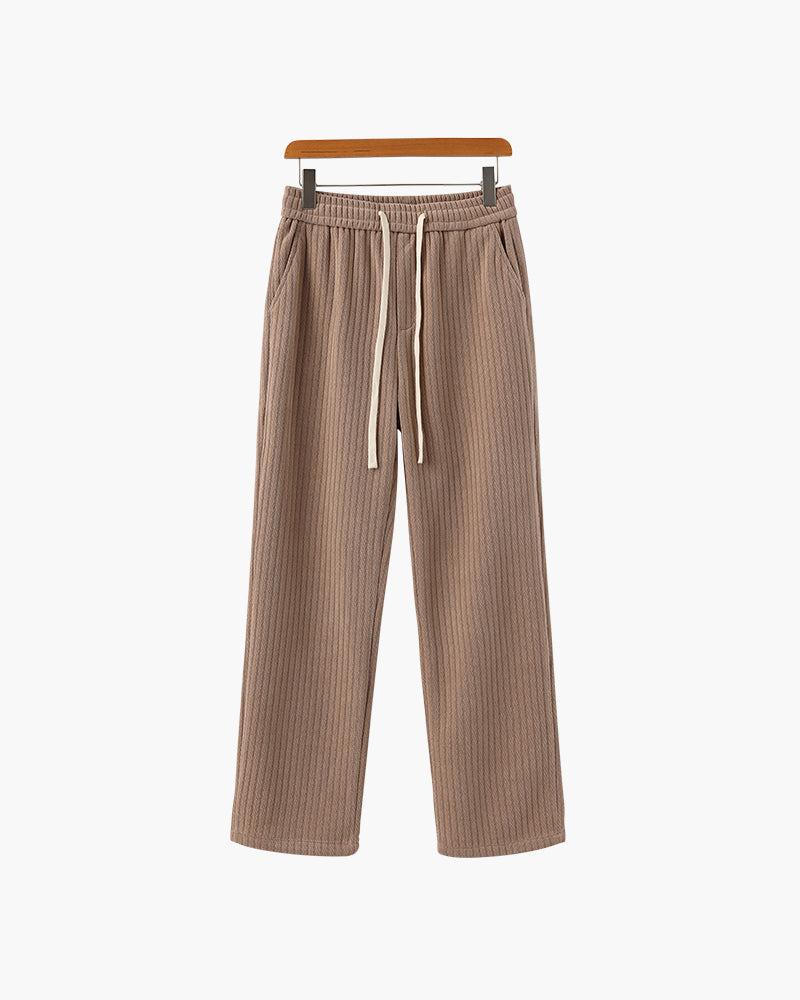 Roman Ribbed Knit Drawstring Pantalon