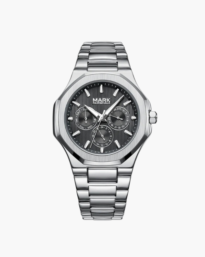 Stainless Steel Watch – Luxury Quartz Chronograph