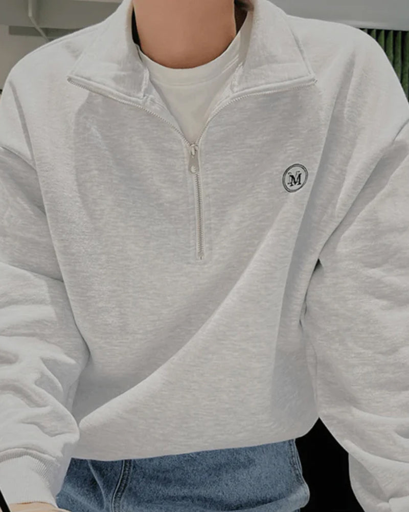 Miami Cotton Quarter Zip Sweatshirt
