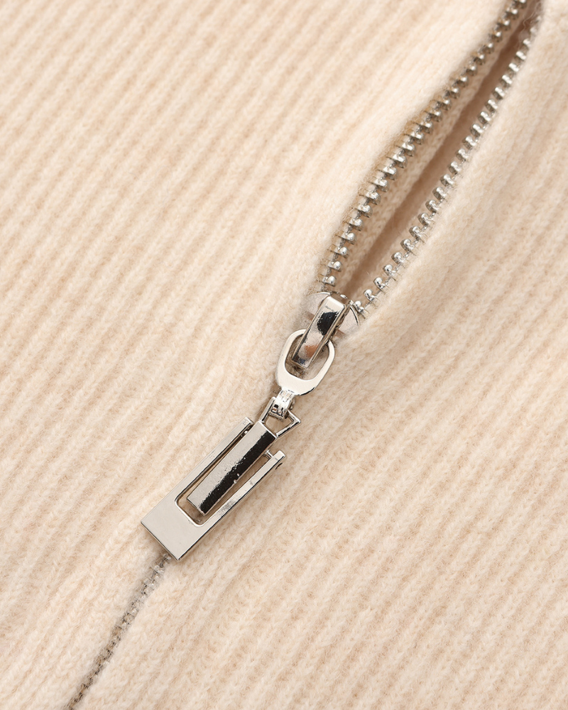 100% Cashmere Zip Cardigan