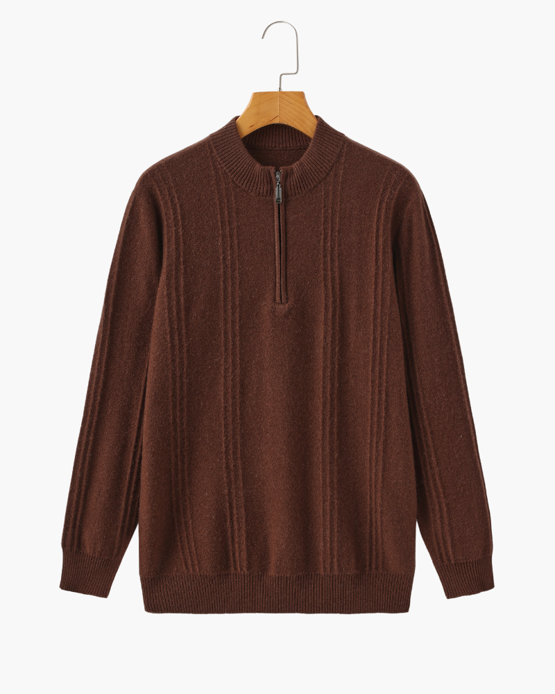 100% Cashmere Half-Zip Sweater