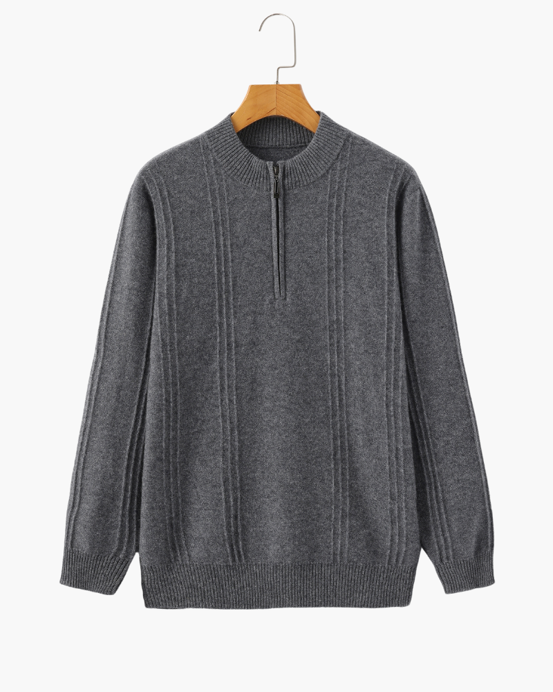 100% Cashmere Half-Zip Sweater
