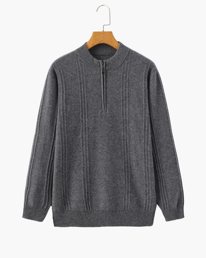 100% Cashmere Half-Zip Sweater