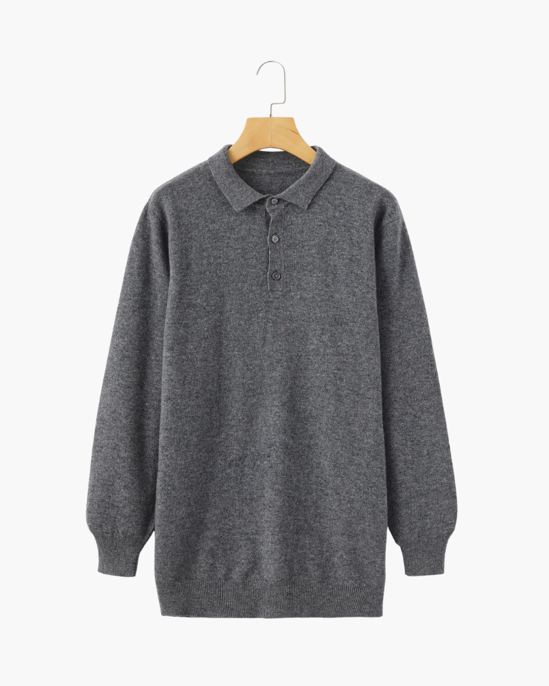 100% Cashmere Polo Sweater