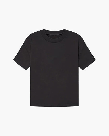 Refined Solid Cotton T-Shirt