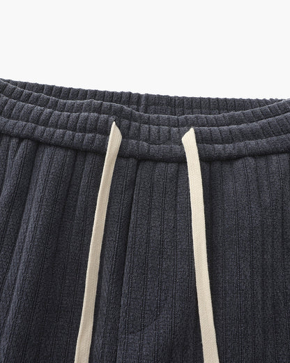 Roman Ribbed Knit Drawstring Pantalon