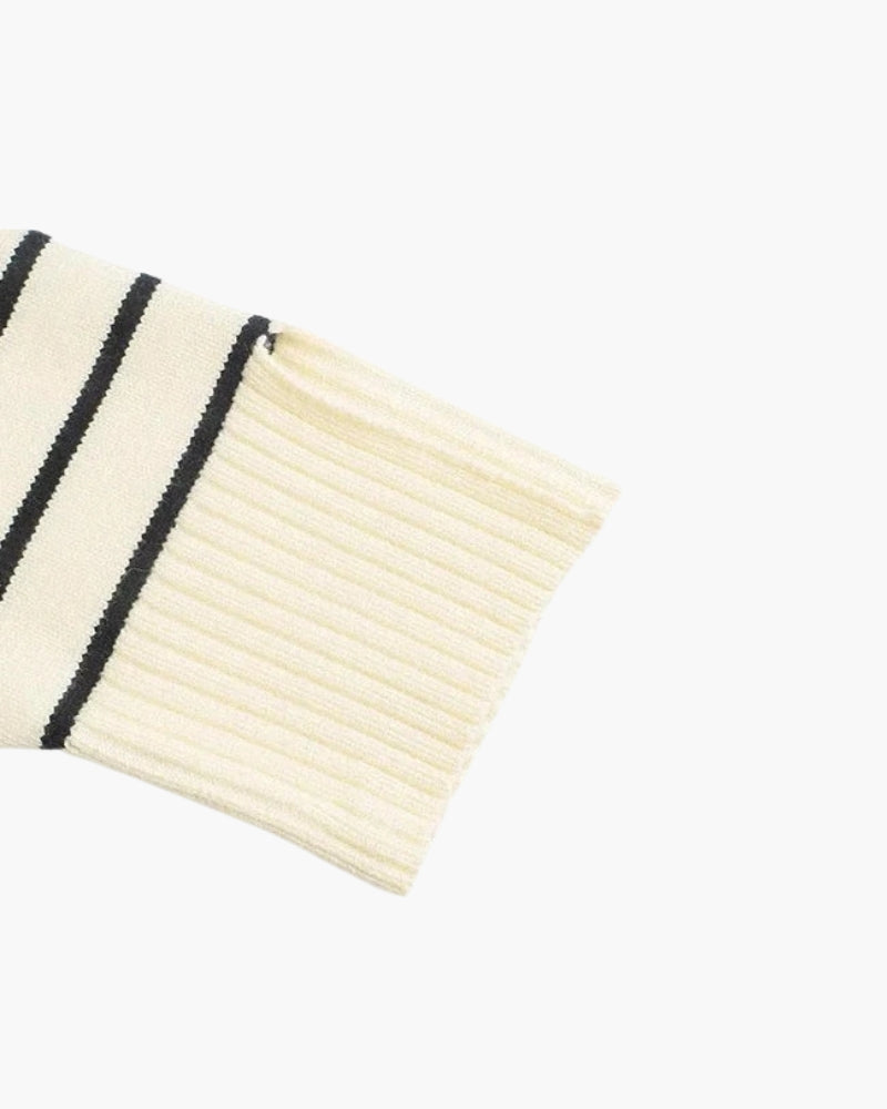 Chic Knit Striped Sweater