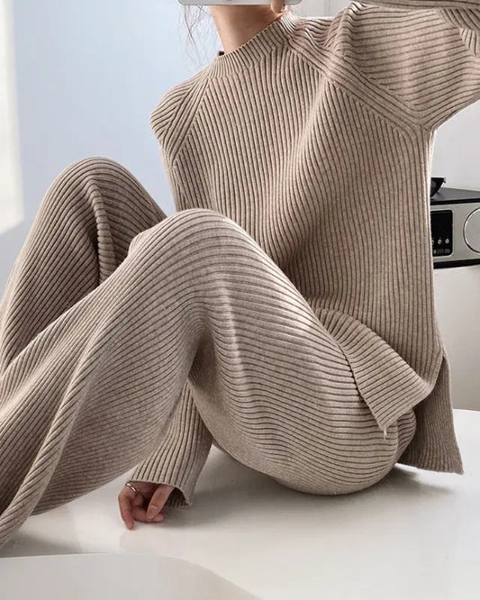 2-piece Ribbed Knit Loungewear