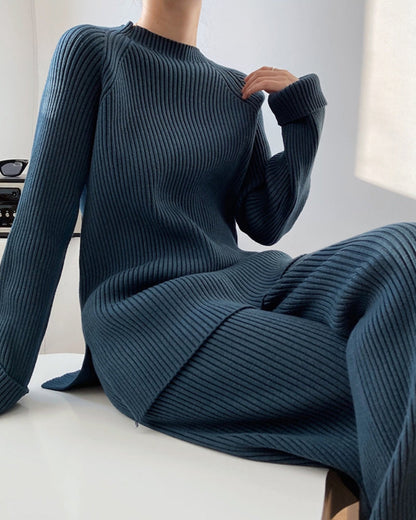2-piece Ribbed Knit Loungewear