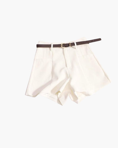 Vintage High Waist Belted Shorts