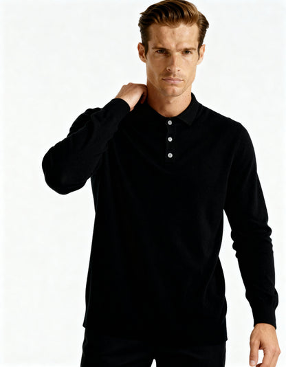 100% Cashmere Polo Sweater