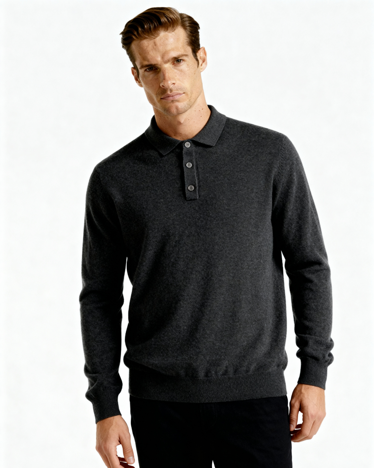 100% Cashmere Polo Sweater