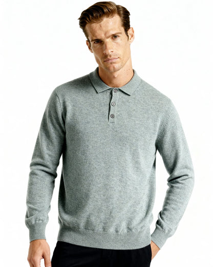 100% Cashmere Polo Sweater