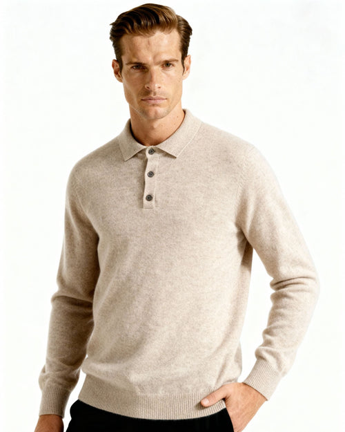 100% Cashmere Polo Sweater