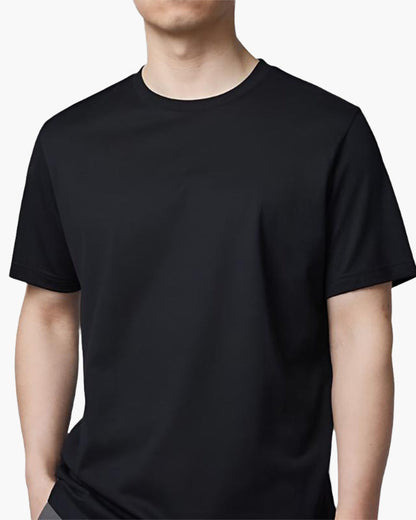 Refined Solid Cotton T-Shirt