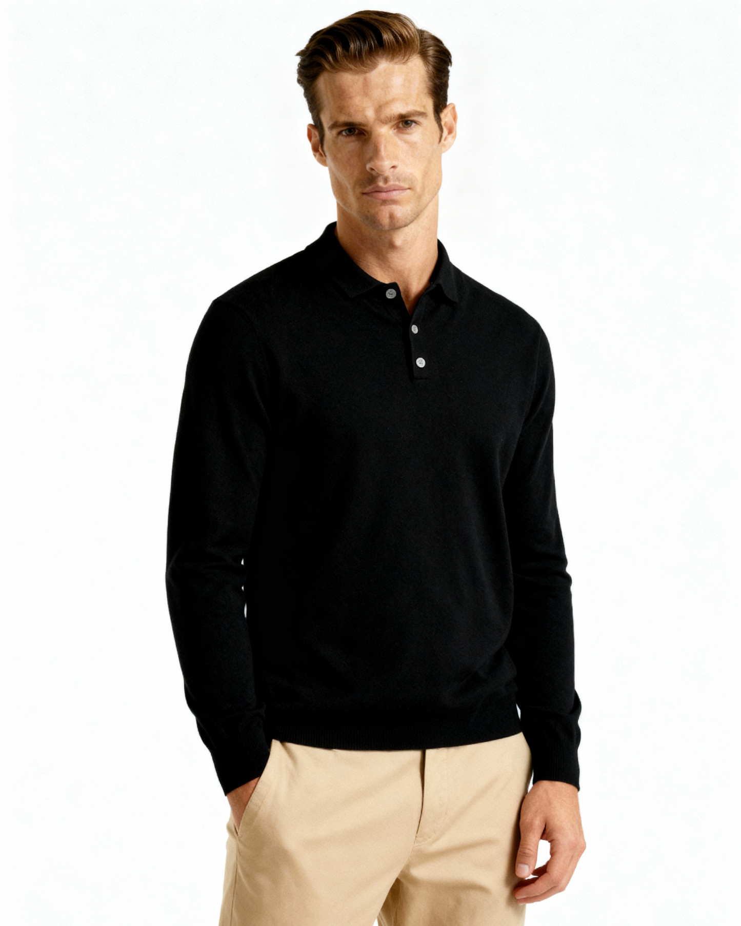 100% Cashmere Polo Sweater