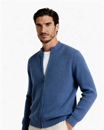 100% Cashmere Zip Cardigan