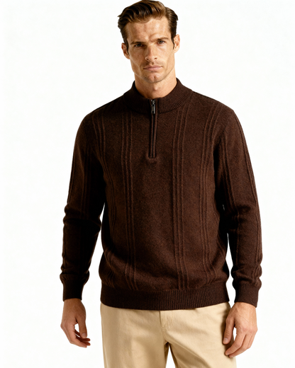100% Cashmere Half-Zip Sweater