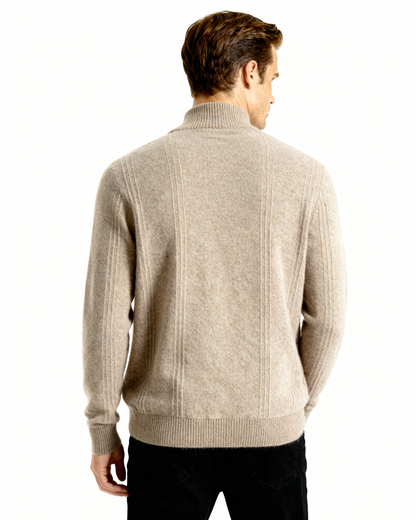 100% Cashmere Half-Zip Sweater