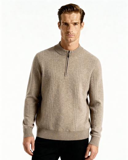 100% Cashmere Half-Zip Sweater