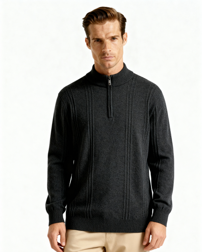 100% Cashmere Half-Zip Sweater